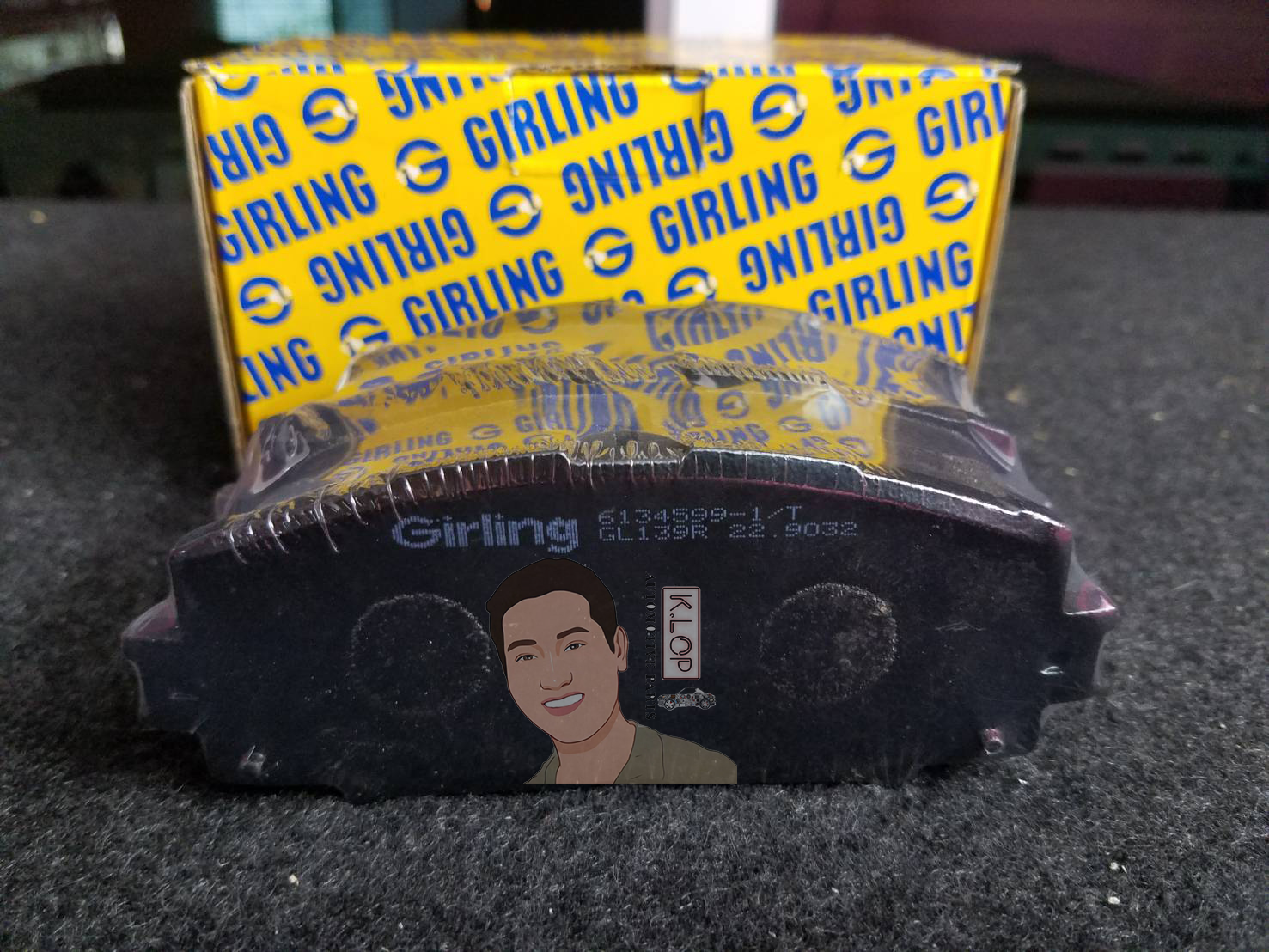 6134599 ผ้าเบรกหน้า Girling แท้ F.PAD, VIOS 1.5 รุ่น E, G '07-'12 (คุณภาพดีมาตรฐาน การันตีโดยเครอปอะไหล่ยนต์)