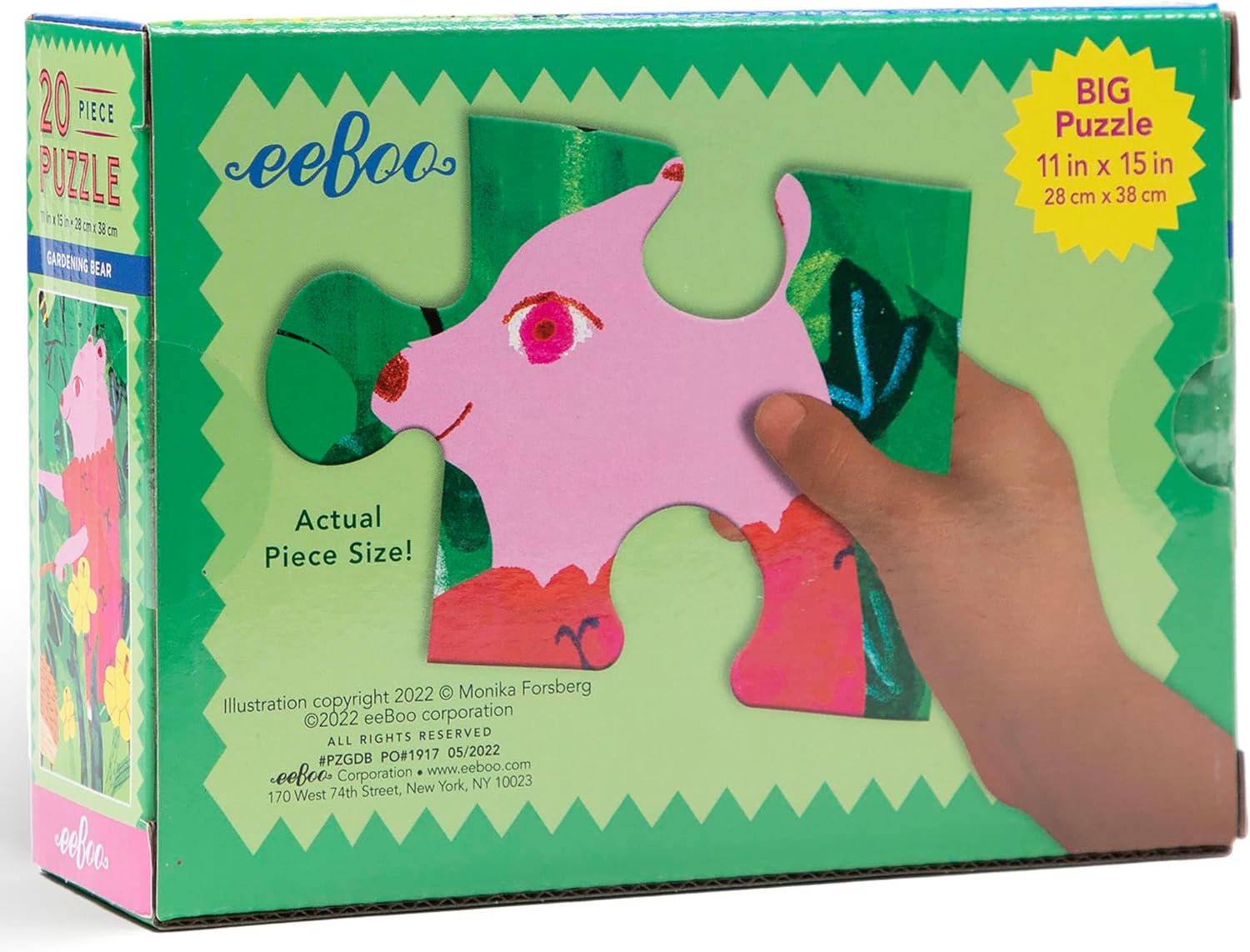 eeBoo - Gardening Bear (28x38 cm.) 20 pcs.