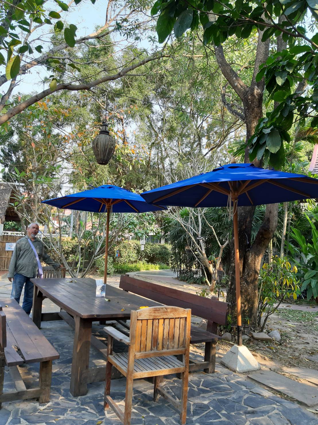 ร่มไม้ 50 นิ้ว ผ้า ซัลเบลล่า sunbella wood umbrella