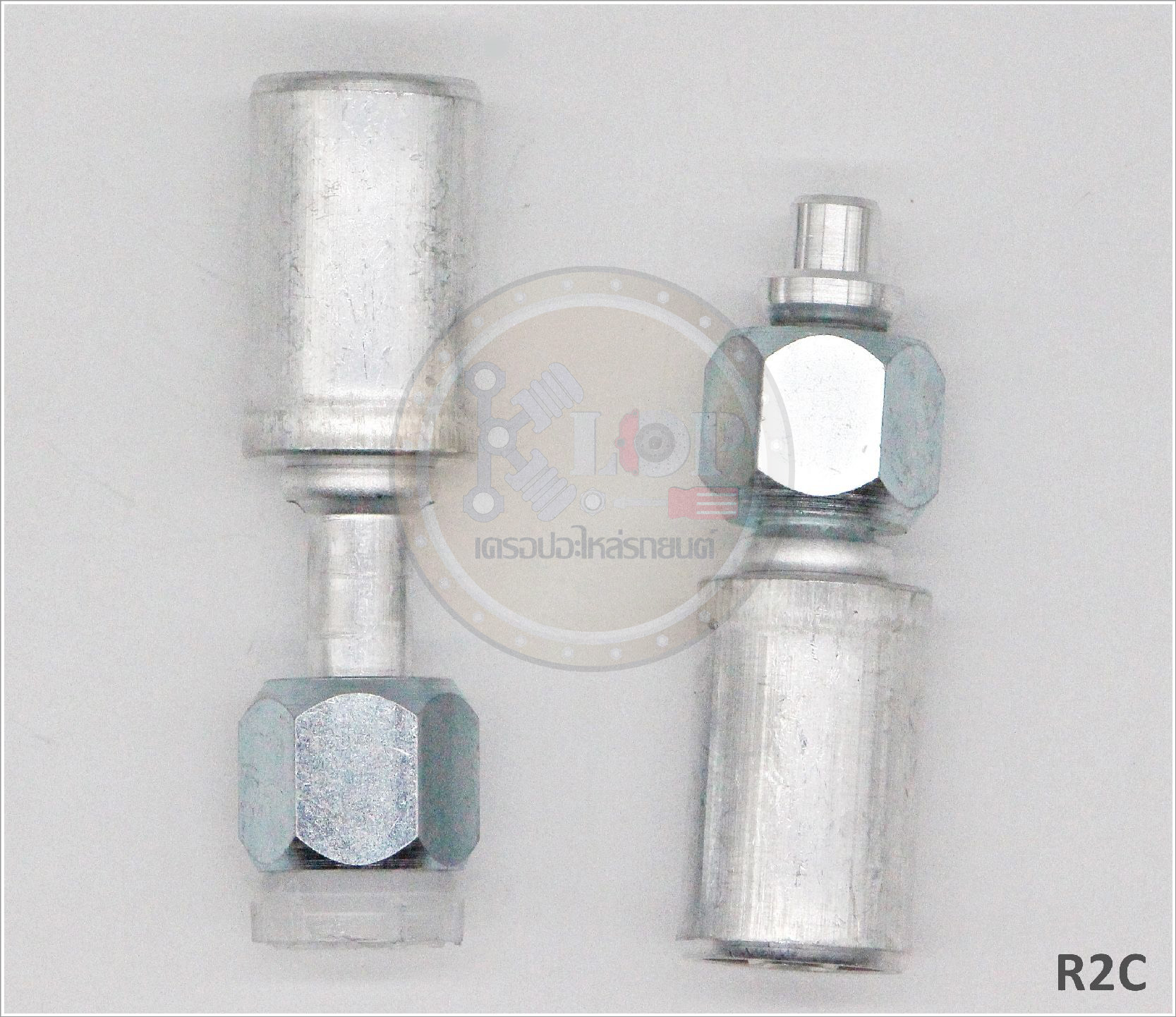 R2C พิตติ้ง 3/8นิ้ว -180องศา โอริง R134a (ปลอกอลูมิเนียม) (Vinn)