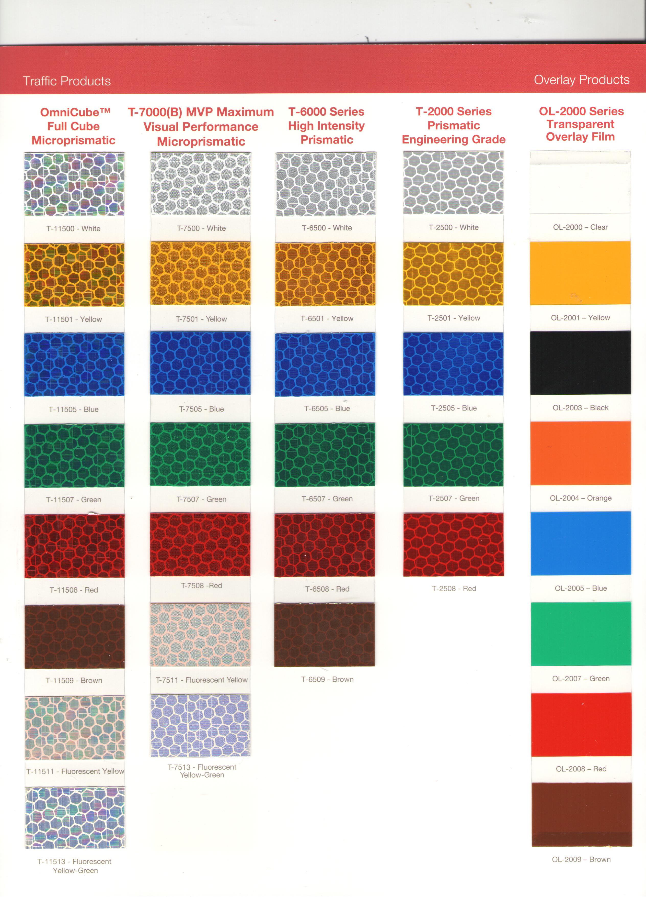 สติ๊กเกอร์สะท้อนแสง AVERY PEG สีเหลือง - Prismatic Engineer GRADE งานจราจร AVERY DENISON