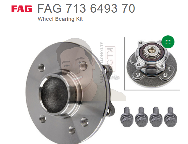 ยี่ห้อ FAG Kit ดุมล้อหลัง MINI R50 R53 12มม. ปี01 ( 1 ข้าง )