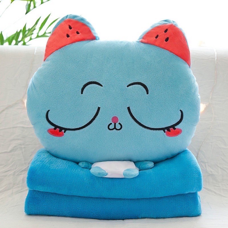 ตุ๊กตาผ้าห่มแมว (คละสี 10 ตัว)