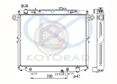 แผงหม้อน้ำ KOYORAD (หม้อน้ำ KOYORAD (AT) LAND CRUISER ปี 98