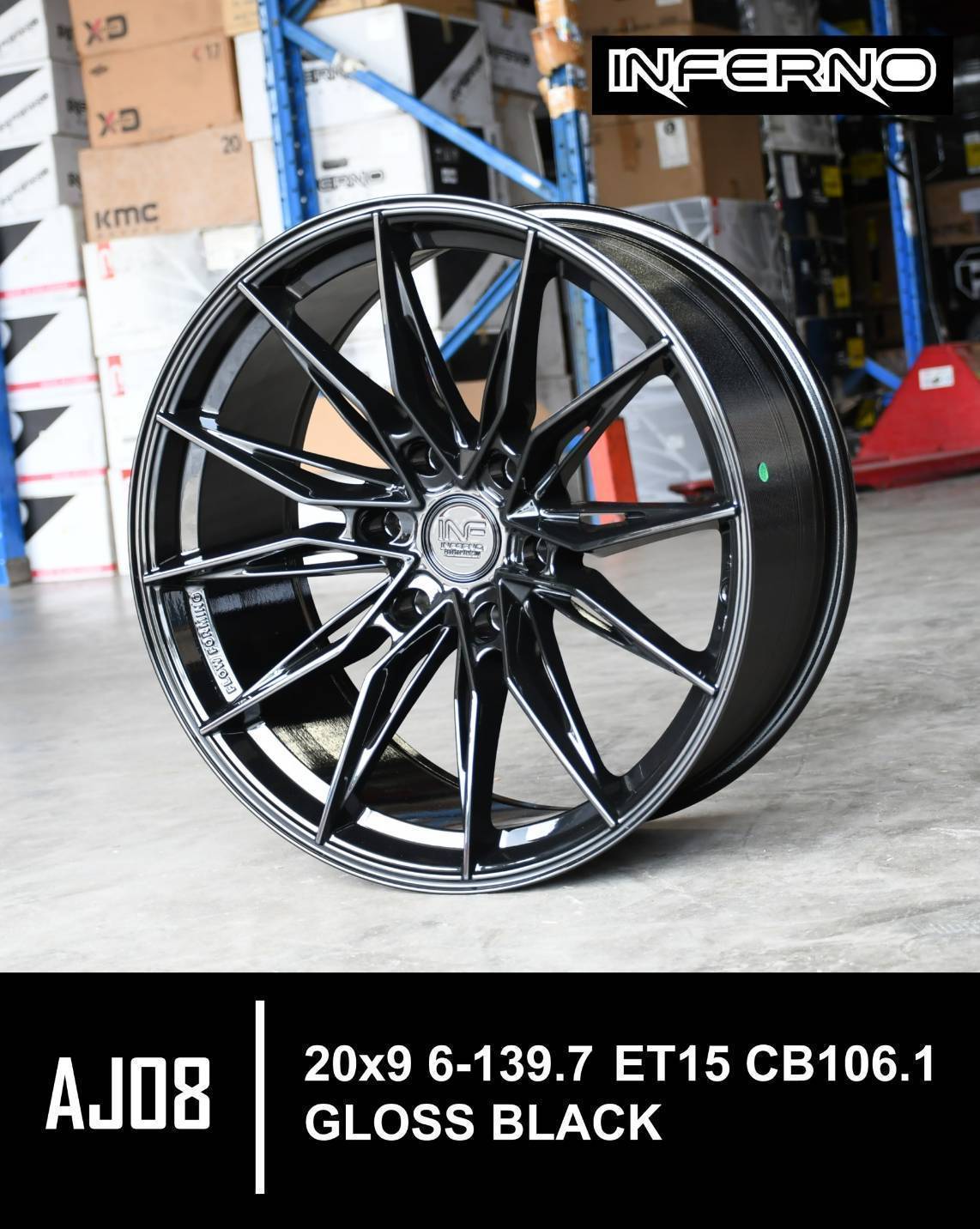 โปรล้อ INFERNO และ HAMMER ขอบ20 6รู พร้อมยาง TOYO ชุดละ 35,000฿