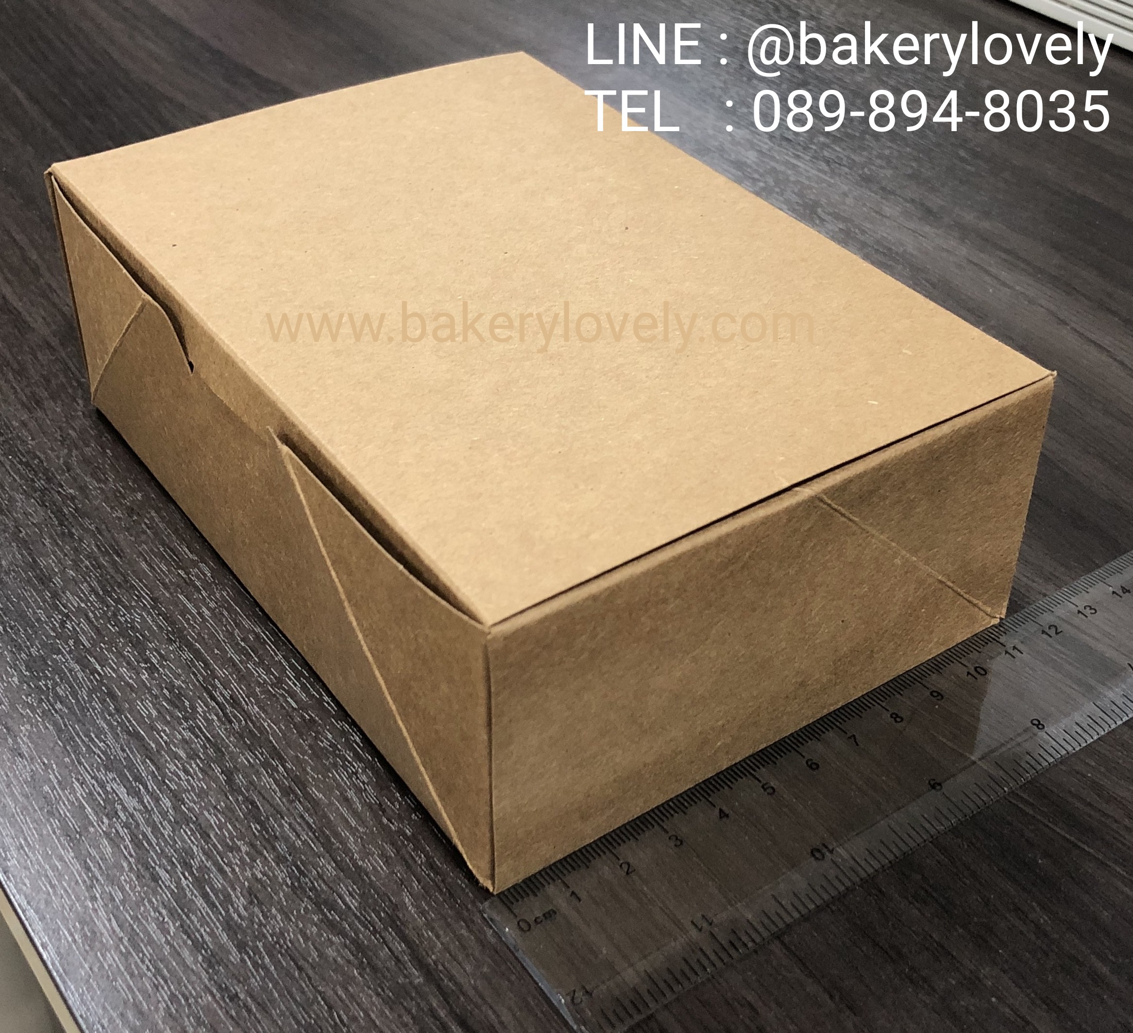 กล่องกระดาษสีน้ำตาล M 11.5x16.5x5.5 cm pop-up ( เคลือบใน )