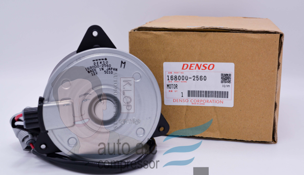 KLOP-T405-16A มอเตอร์พัดลมหม้อน้ำแท้ DENSO Toyota Yaris 2008~ ,Toyota Corolla/Altis 2009~ ,Toyota Camry ,Toyota Hiace/Commuter