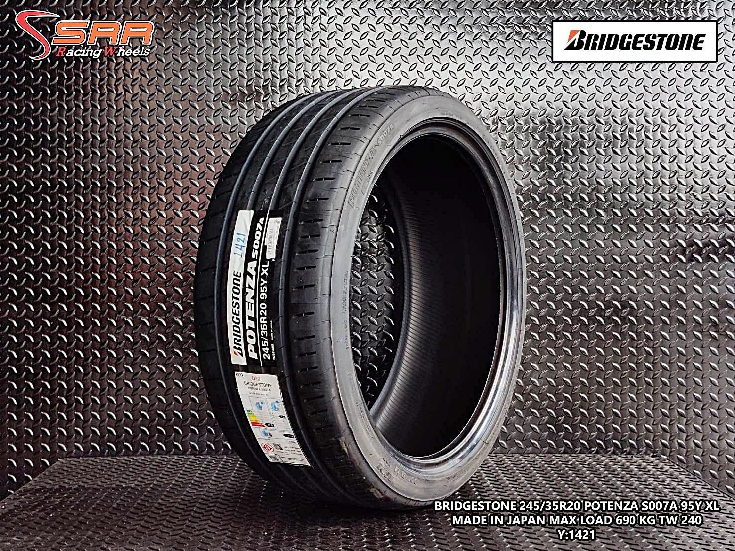 BRIDGESTONE POTENZA S007A 245/35R20 ยางใหม่ปี2021 ราคาพิเศษ