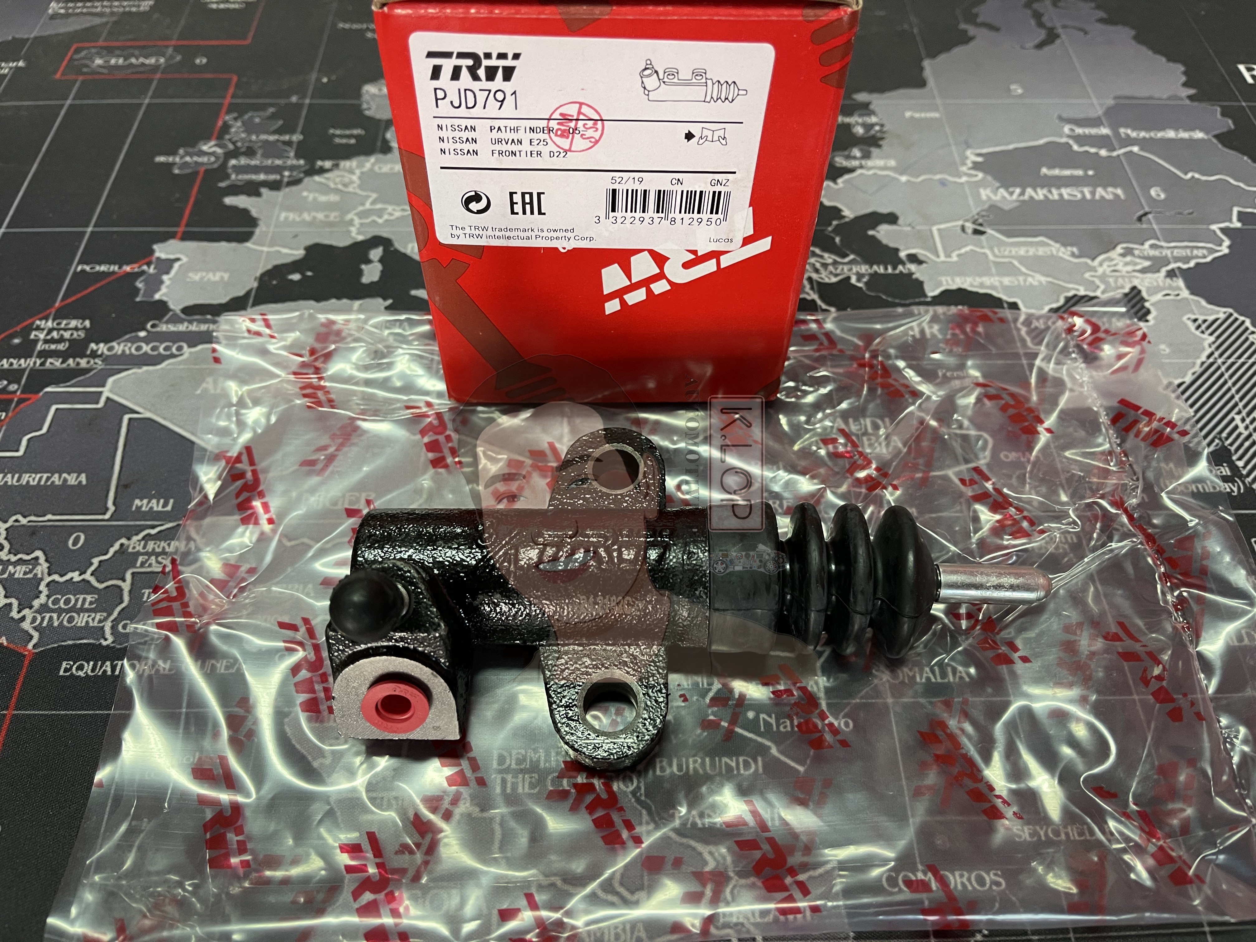 PJD791 แม่ปั๊มคลัทช์ล่าง URVAN E25, FRONTIER (D22) ZD 3.0, NAVARA 2.5 (D40) 3/4" ตัวยาว