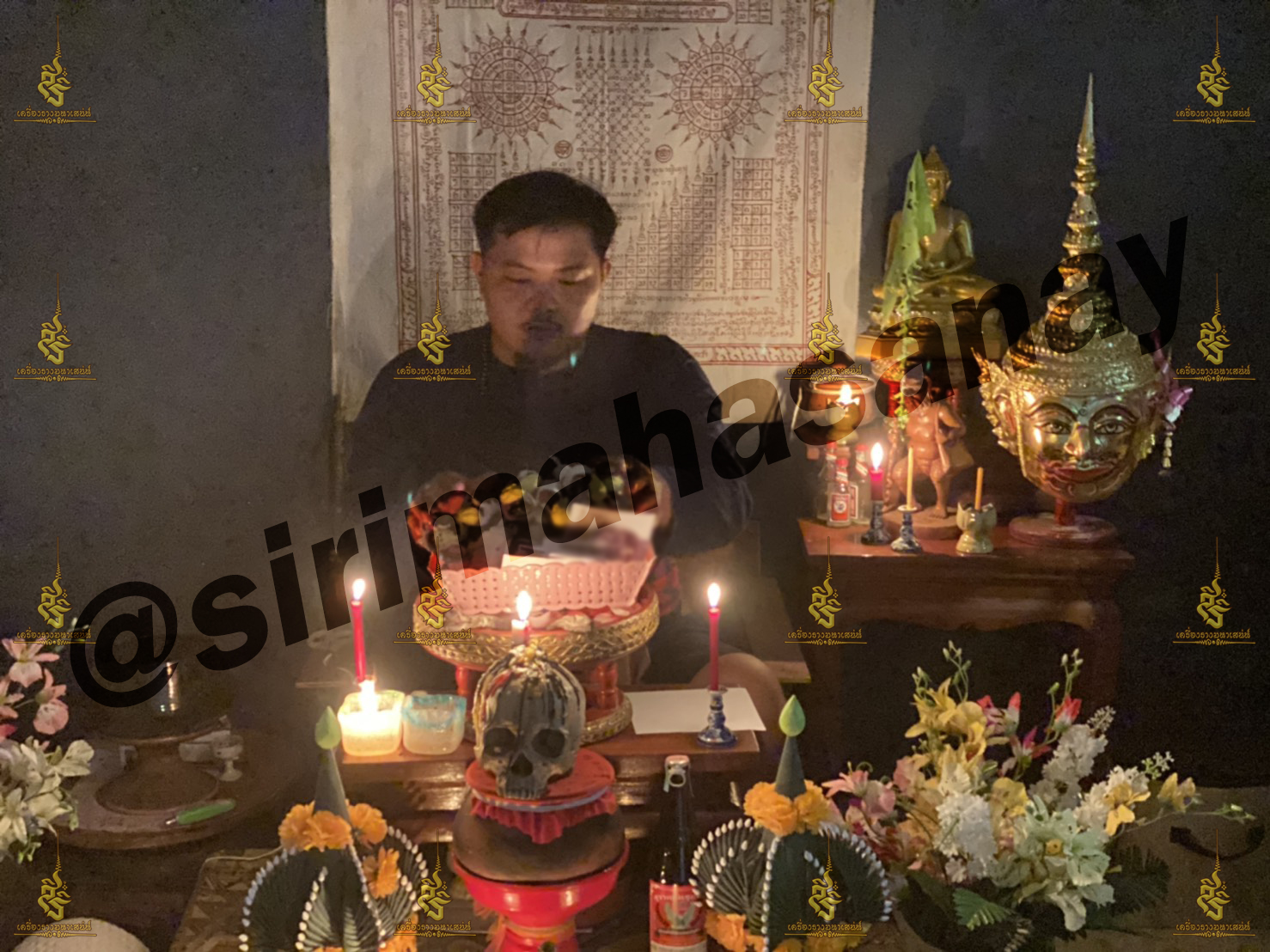พิธีปันฮักปันหลง อาจารย์เสก สำนักสักยันต์ป๋ารมีเศรษฐีเรือนคำ