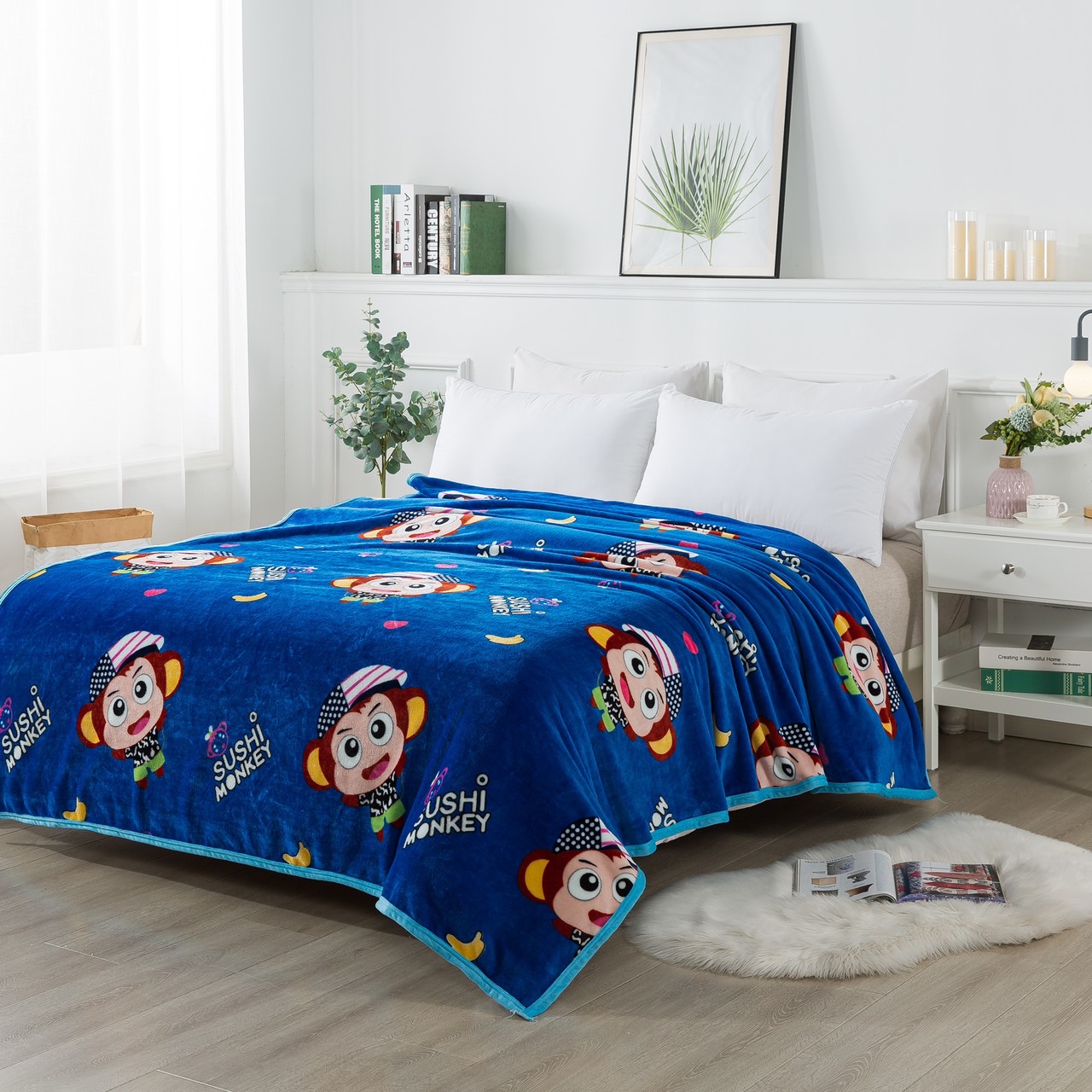 ผ้าห่มนาโน 6 ฟุตพิมพ์ลายการ์ตูน 12 ผืน