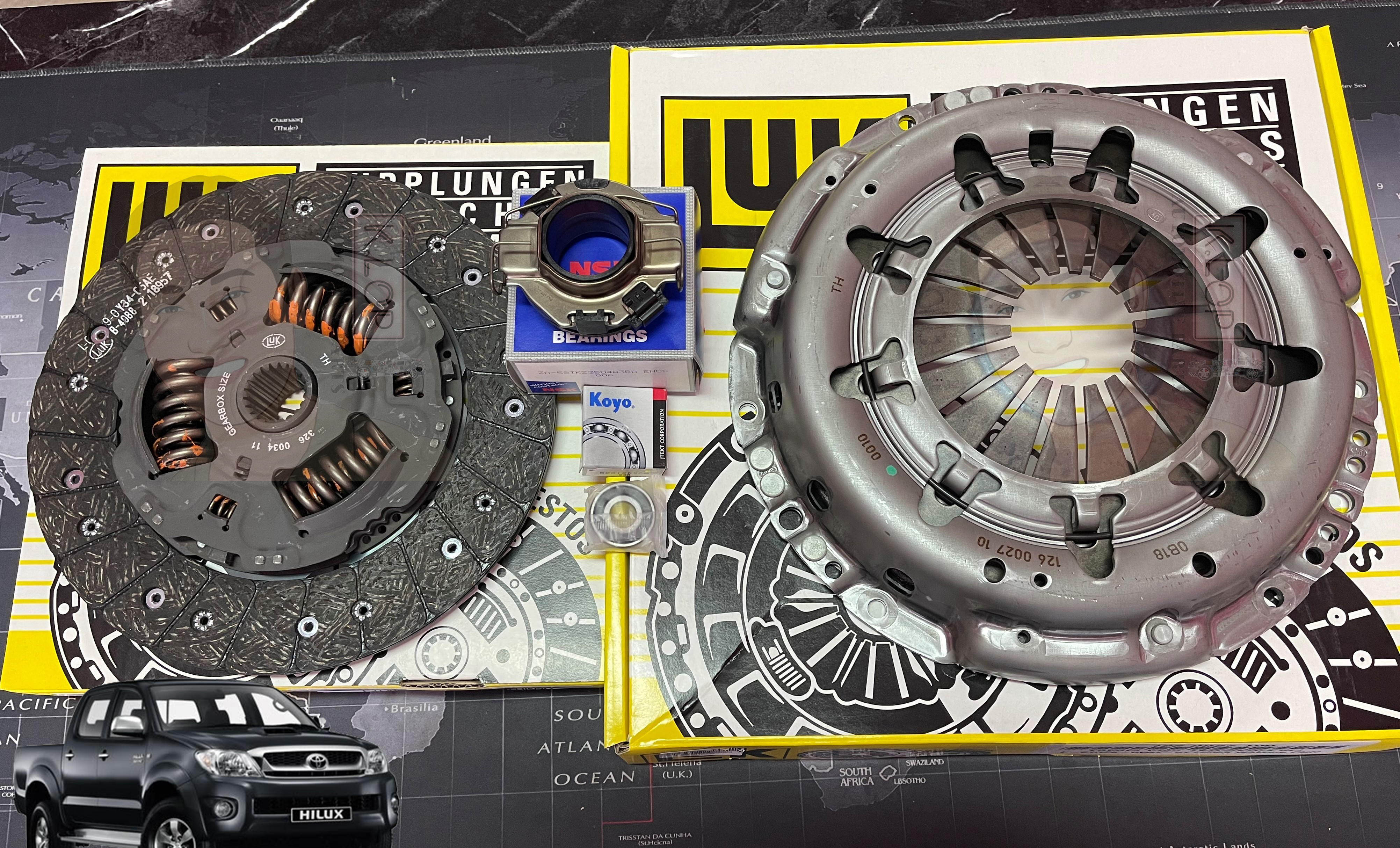 ชุดยกคลัทช์(LUK) TOYOTA VIGO 1KD,2KD (มีจมูก) 260mm. 21 ฟัน 10.2 นิ้ว