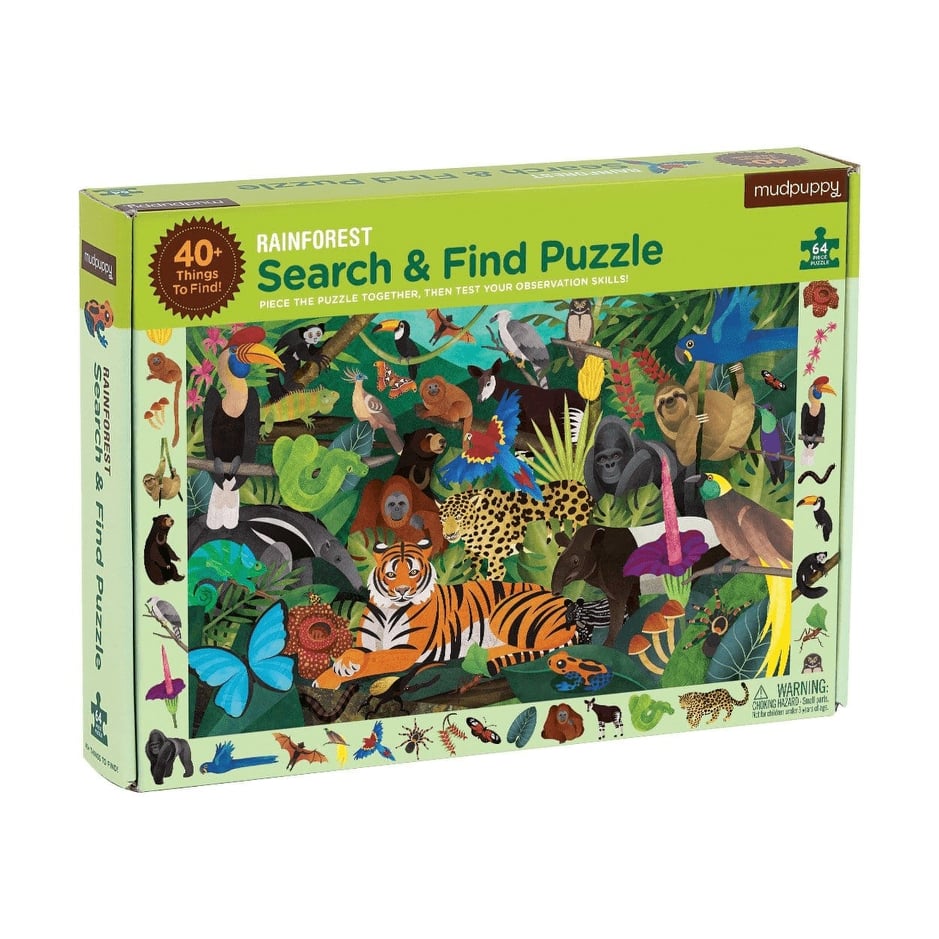 Mudpuppy - Rainforest Search & Find Puzzle 64 pcs.