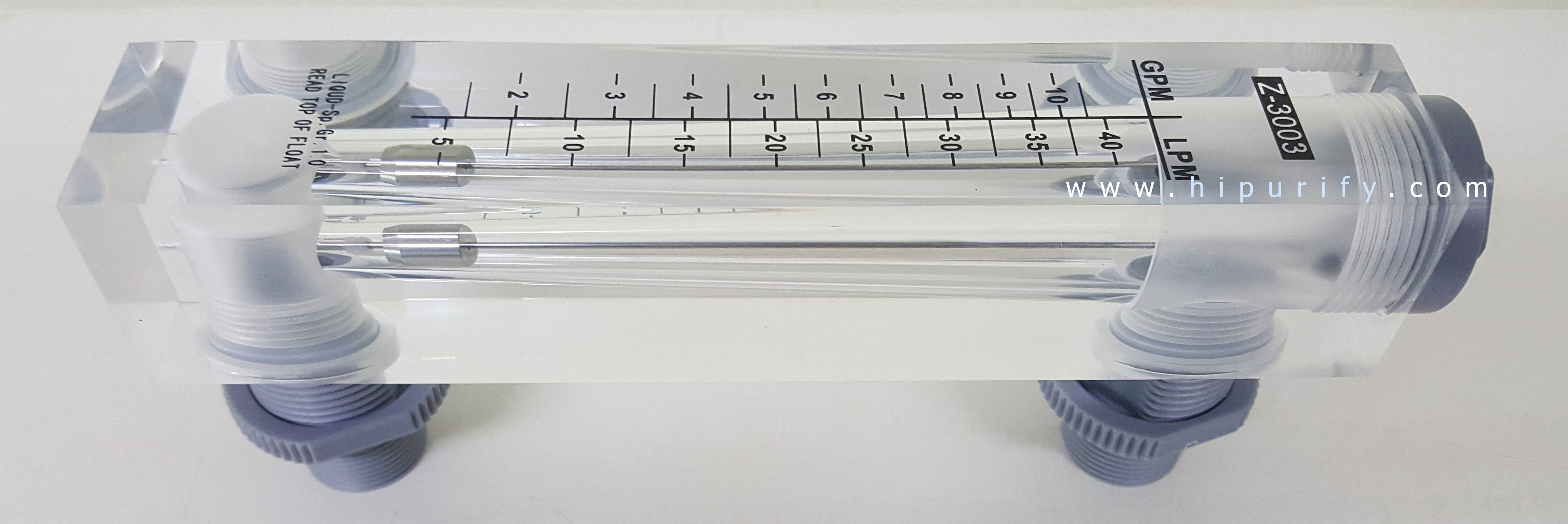 Flow Meter Z-3003 เครื่องวัดอัตราการไหล วัดได้ 2-10GPM/5-40LPM เกลียวนอก 3/4 นิ้ว (6 หุน)