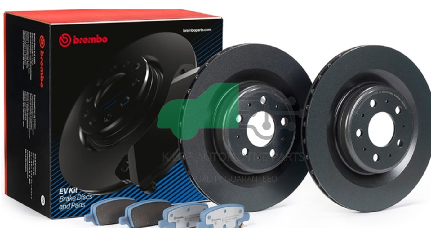 KT08 004 หลัง BEYOND EV KIT (ยี่ห้อ BREMBO) รุ่น Tesla Model Y EV, EV AWD EV Kit 2021 (จาน เบรก+ผ้าเบรก)