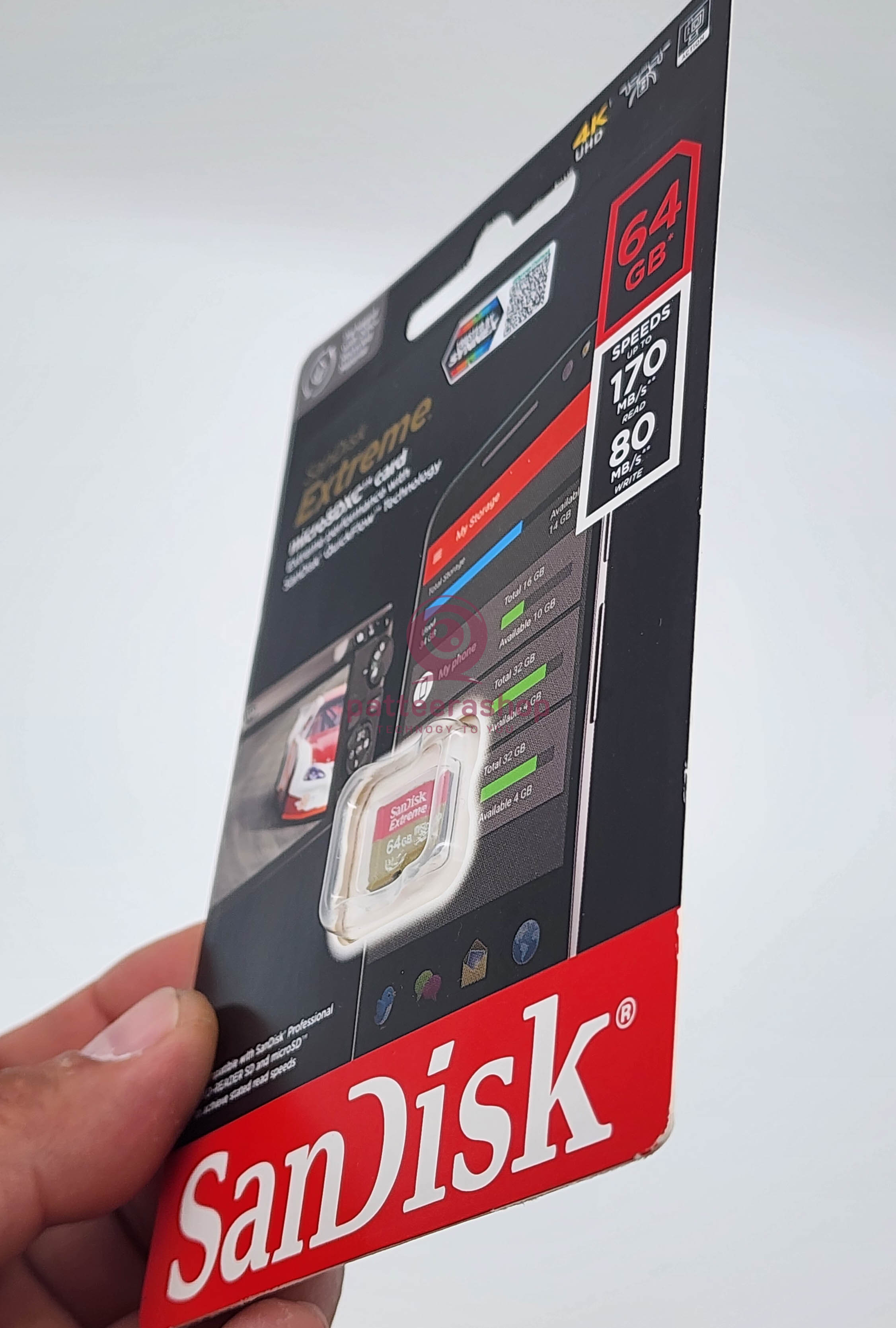 เมมโมรี่การ์ด Sandisk Extreme 64GB. แท้ ประกัน 10 ปี (Micro SD Card) มาตรฐาน U3