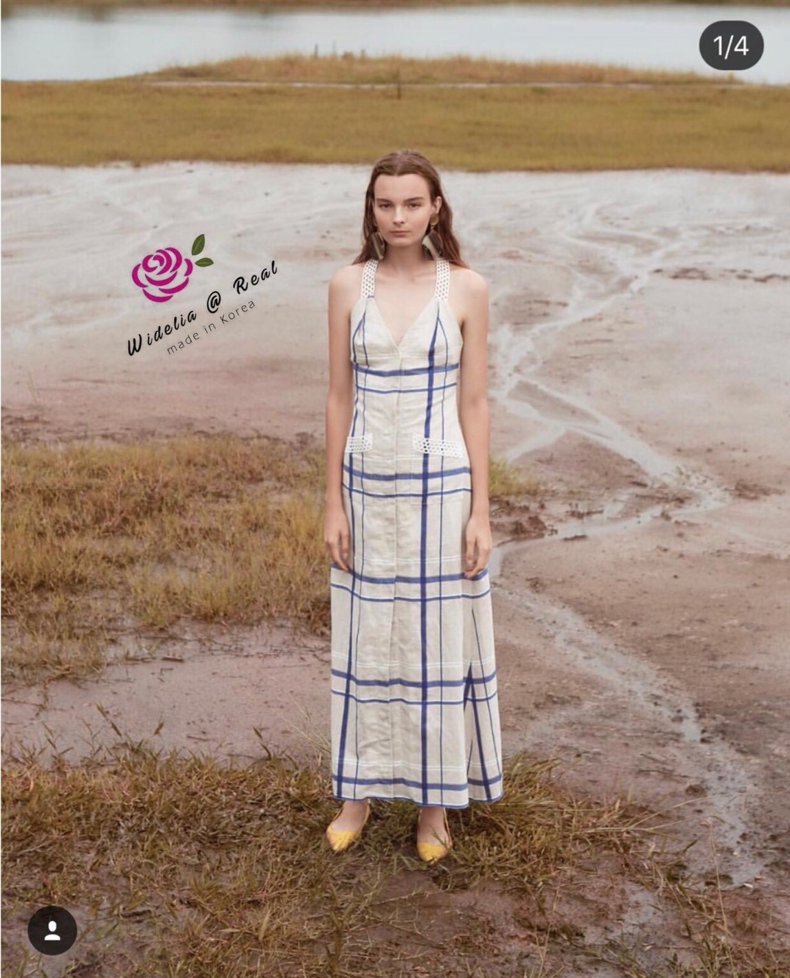 Janesuda Dress เดรสยาว คอวี แขนกุด สุดหรู