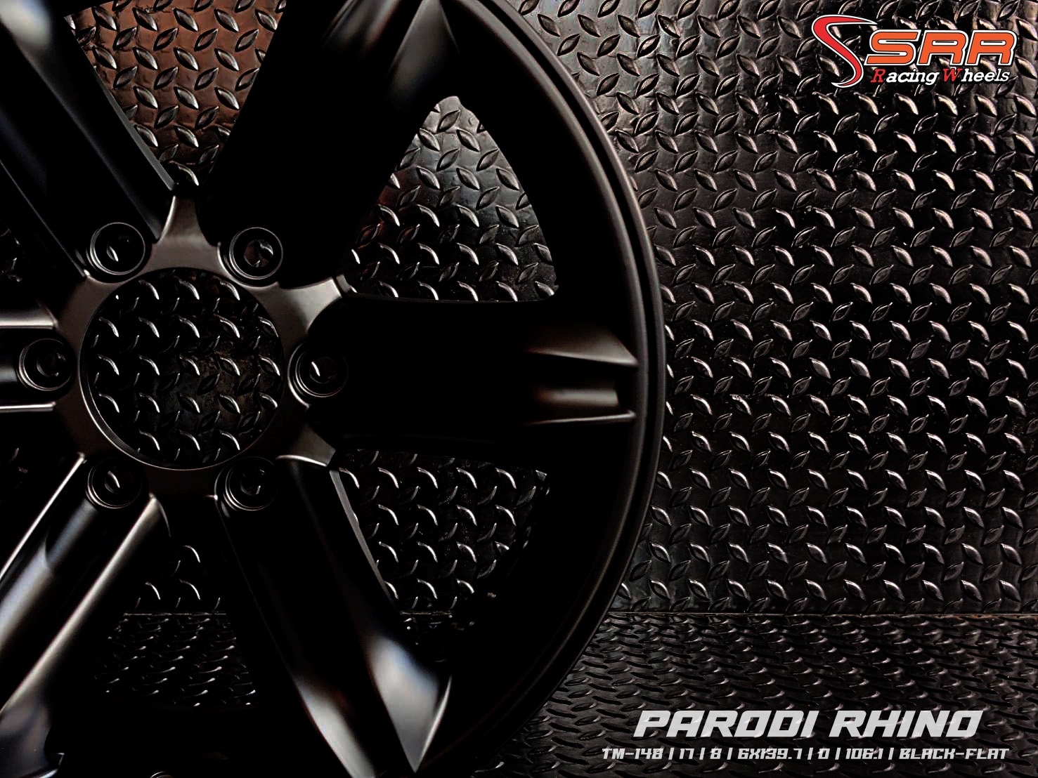 ล้อเล็บเหยี่ยว PARODI RHINO ขอบ17 6H139.7 ET0 สีดำด้าน ราคาพิเศษ