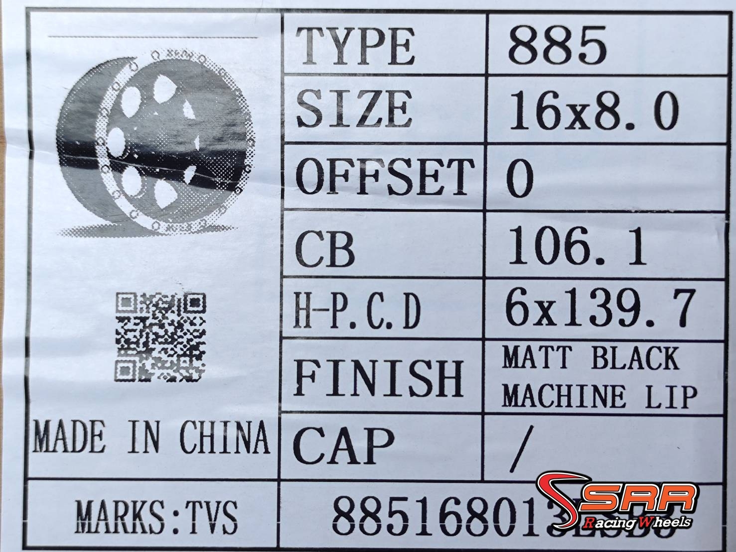 OASIS 885 ลายหยดน้ำ 16 6H139.7 ET0 MATT BLACK MACHINE LIP