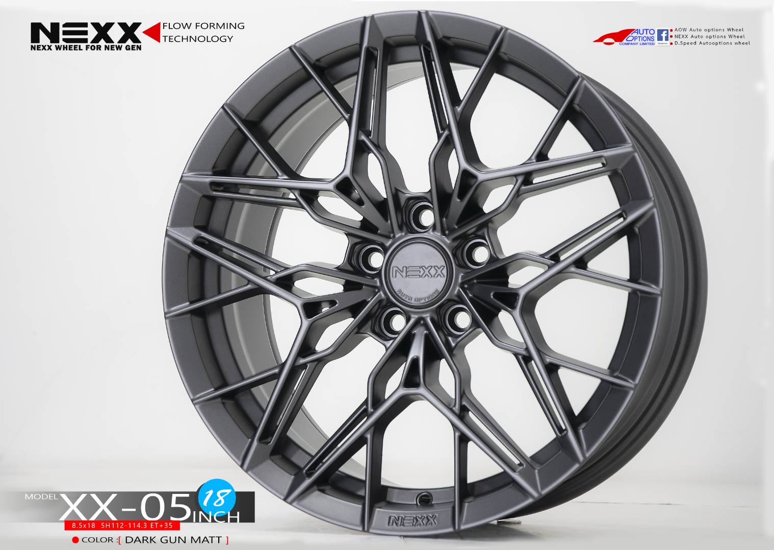 NEXX XX-05 ขอบ18 5H112-114.3 มีจำหน่ายที่ร้าน SRR