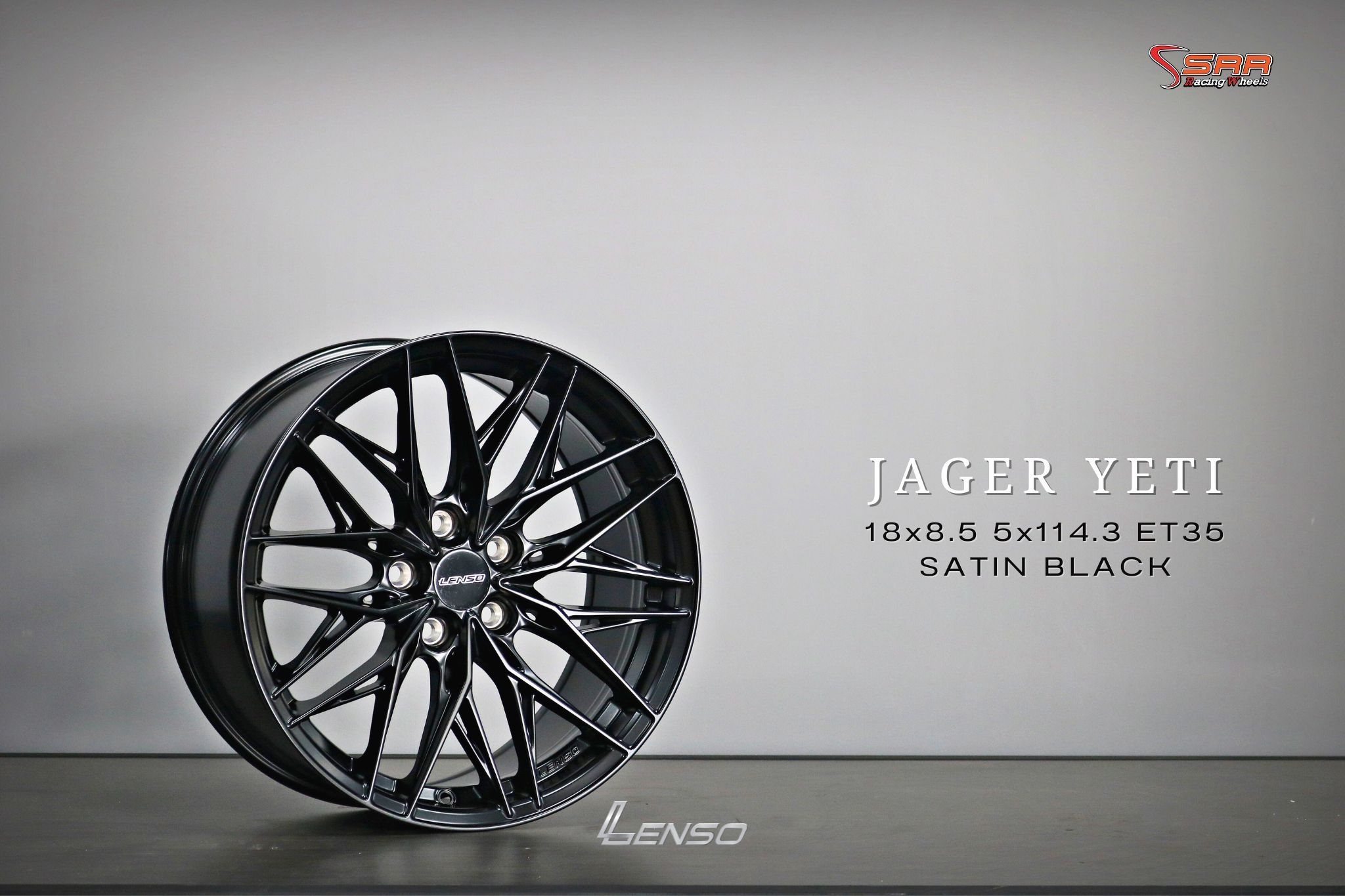 JAGER YETI ขอบ18 5x114.3 ET35 Satin Black (สีดำด้าน)