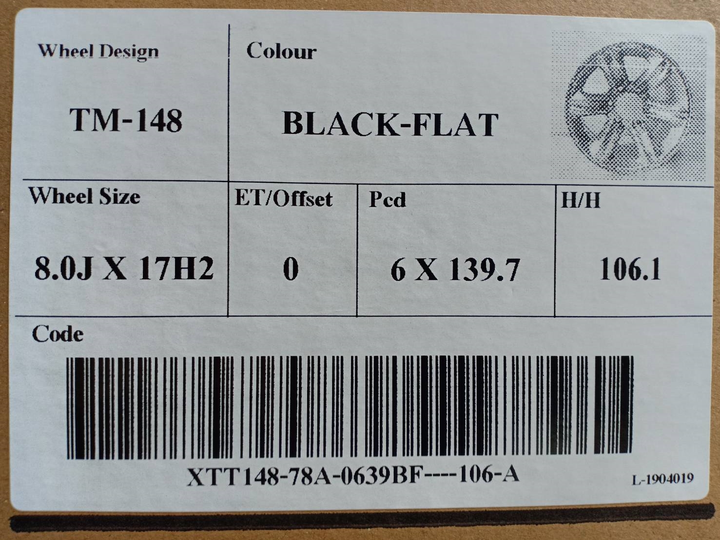 ล้อเล็บเหยี่ยว PARODI RHINO ขอบ17 6H139.7 ET0 สีดำด้าน ราคาพิเศษ