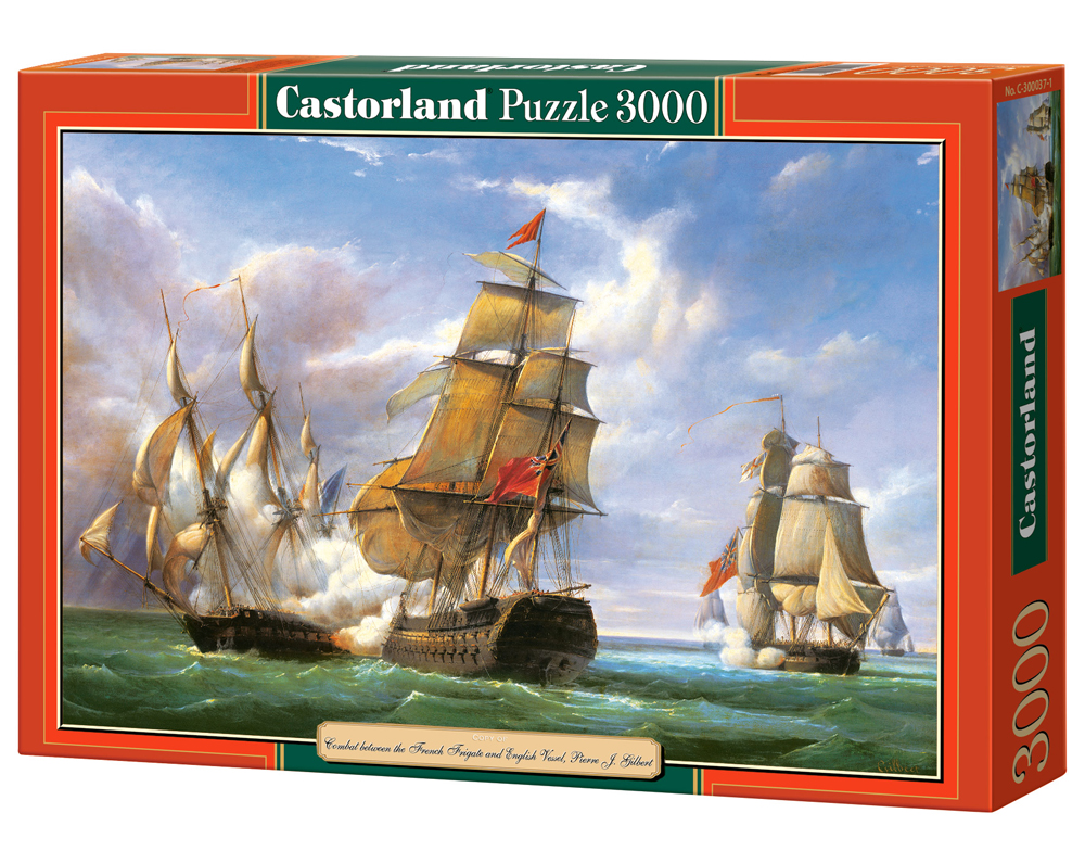 Castorland - Combat Between the French Frigate and the English Vessel by Pierre Julien Gilbert 3000 pcs.