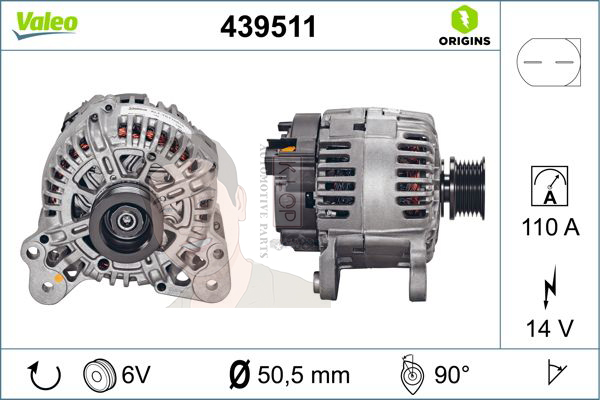 439551 ไดชาร์จ Valeo รุ่น BENZ M266 W169/W245