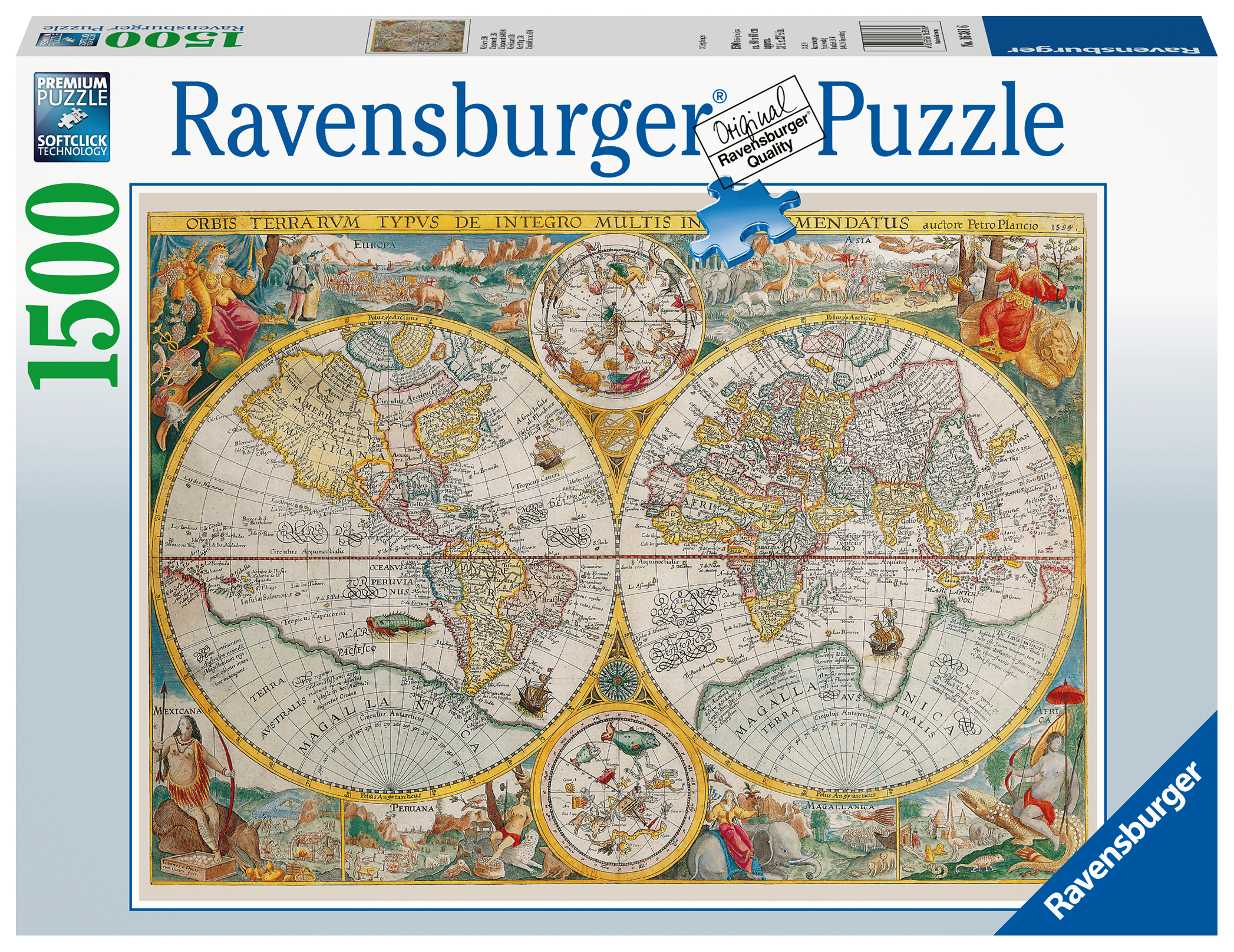 Ravensburger - Ancient World Map, 1594 1500 pcs.