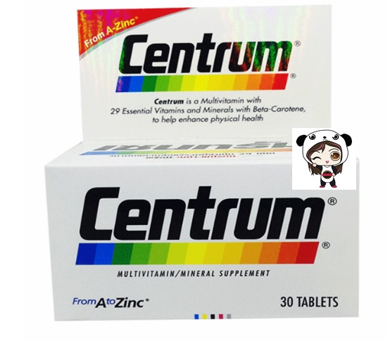วิตามินรวม เซ็นทรัม 29 ชนิด Centrum Multi Vitamins (30 เม็ด) A to Zinc