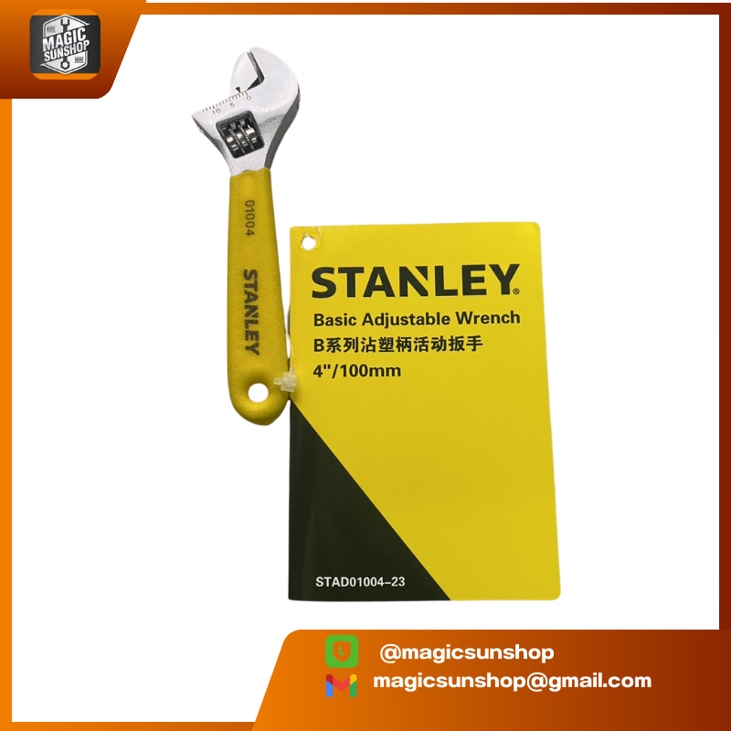 929843 Stanley B Series STAD01004-23 (4"/100mm) Adjustable Wrench with Plastic Handle