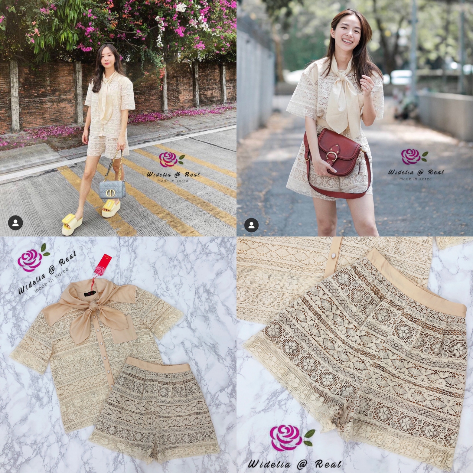 Janesuda Set Top&Pant เซ็ทเสื้อกับกางเกงขาสั้นแสนสวย เนื้อผ้าลูกไม้ทั้งตัว