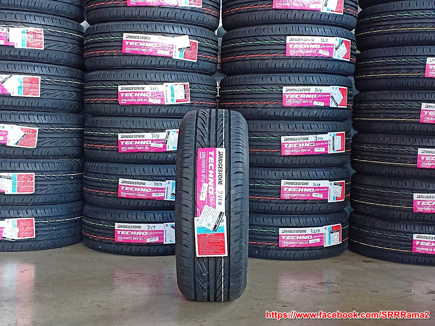 BRIDGESTONE TECHNO SPORTS 205/55R16 ยางใหม่ปี19 ราคาพิเศษ