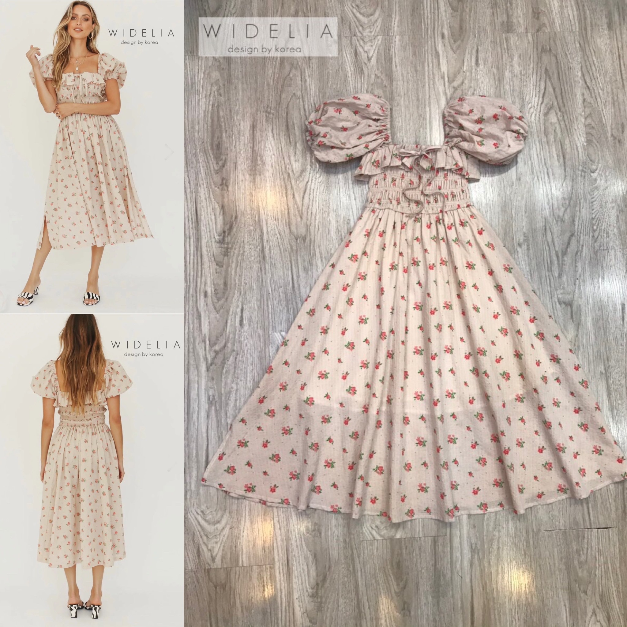 Reformation Dress :: น่ารักได้อีกอ่ะเน๊าะ เดรสคอเหลี่ยมตัวยาว เนื้อผ้านุ่มใส่สบาย