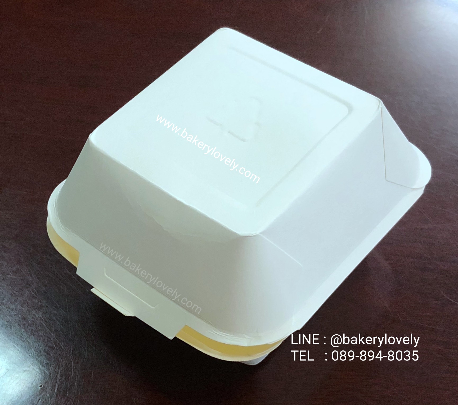 กล่องกระดาษใส่อาหาร สีขาว