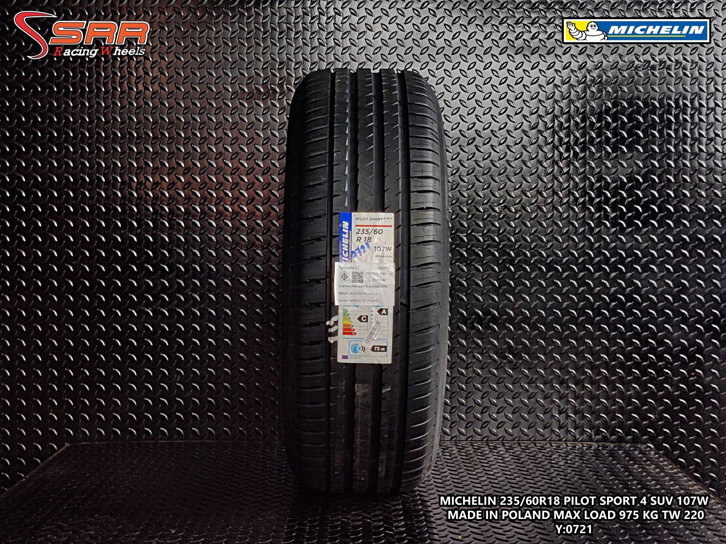 MICHELIN PILOT SPORT 4 SUV 235/60R18 ยางใหม่ ปี2021 ราคาพิเศษ