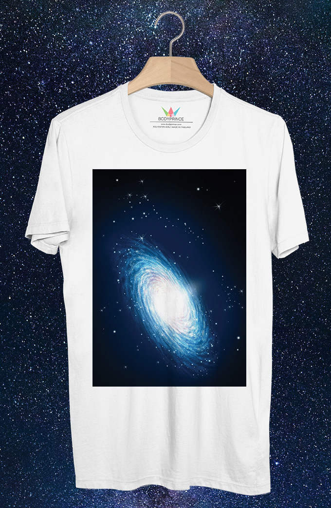 BP614 เสื้อยืด Milky Way Galaxy