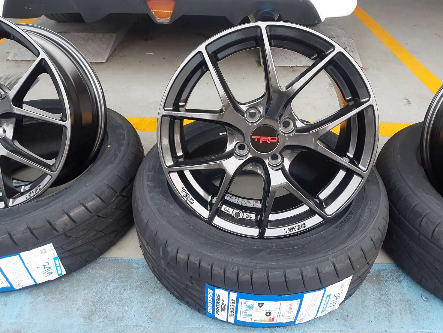 TRD TR6 ล้อแท้LENSO ขอบ15 4x100 HD สำหรับใส่รถTOYOTA