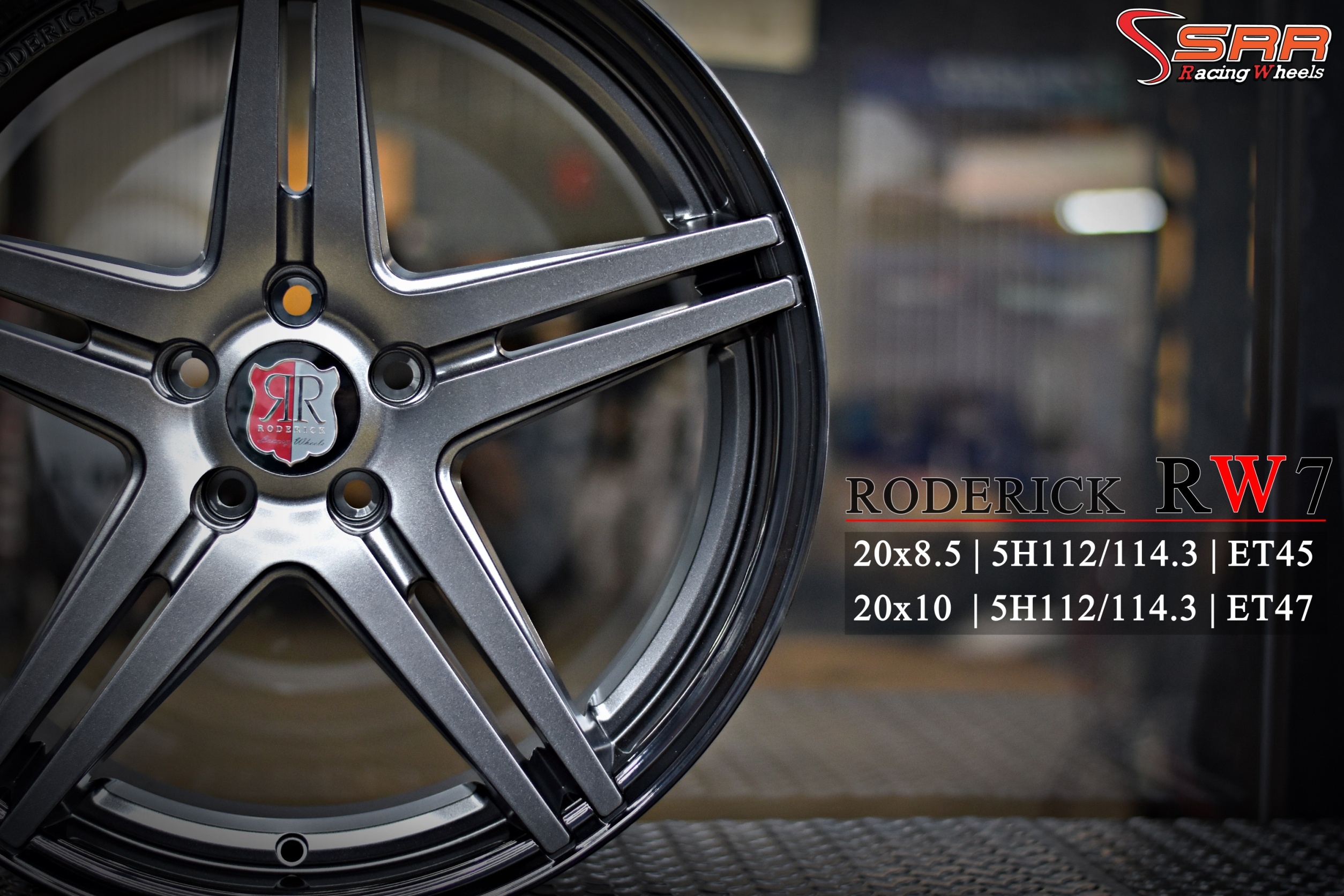 RODERICK RW7 ขอบ20 5H112/114.3 MATT GRAPHITE ล้อแม็กราคาพิเศษ