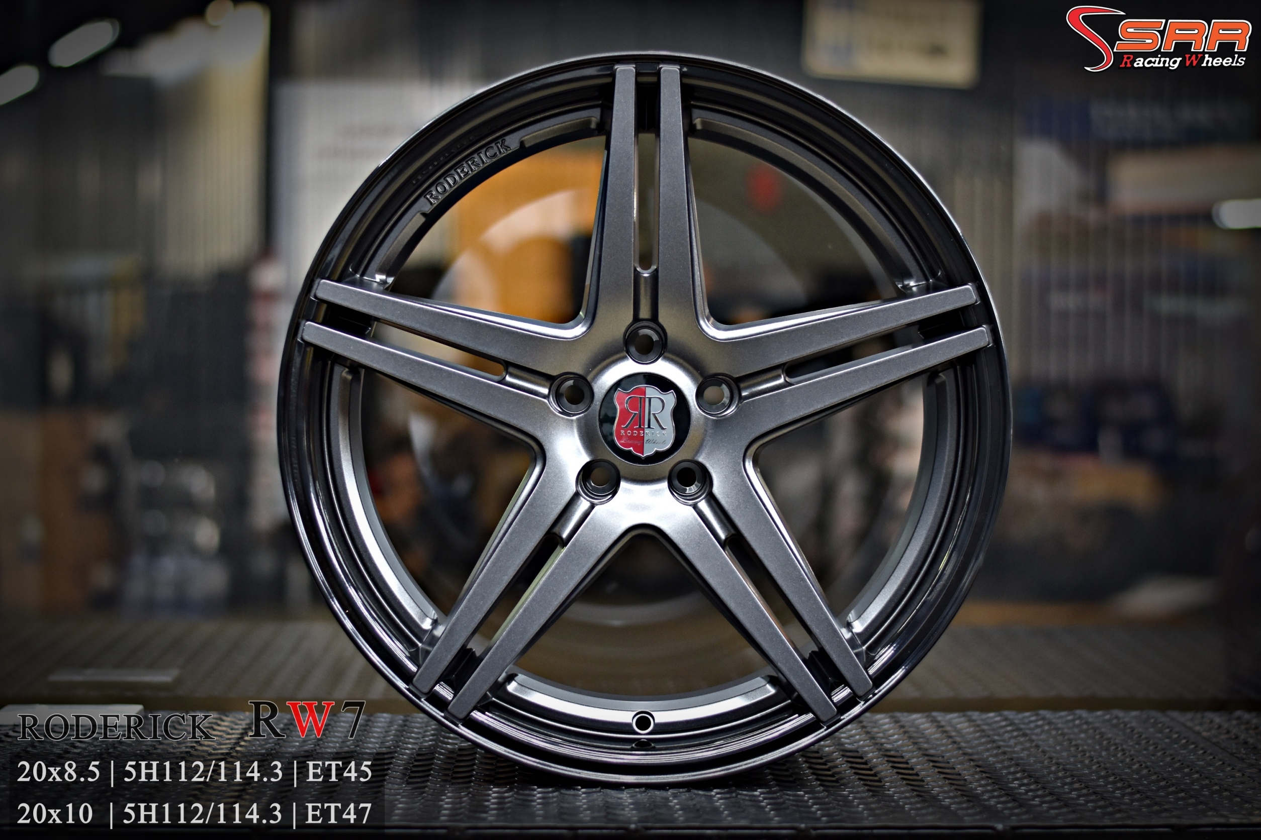 RODERICK RW7 ขอบ20 5H112/114.3 MATT GRAPHITE ล้อแม็กราคาพิเศษ