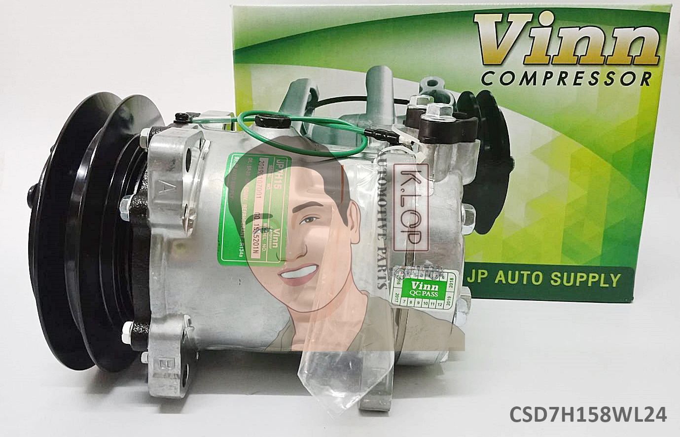 CSD7H158WL24 คอมแอร์ยี่ห้อ Vinn (MACRO HYUNDAI 4หู 24V. ออกหลัง – ประเก็น)