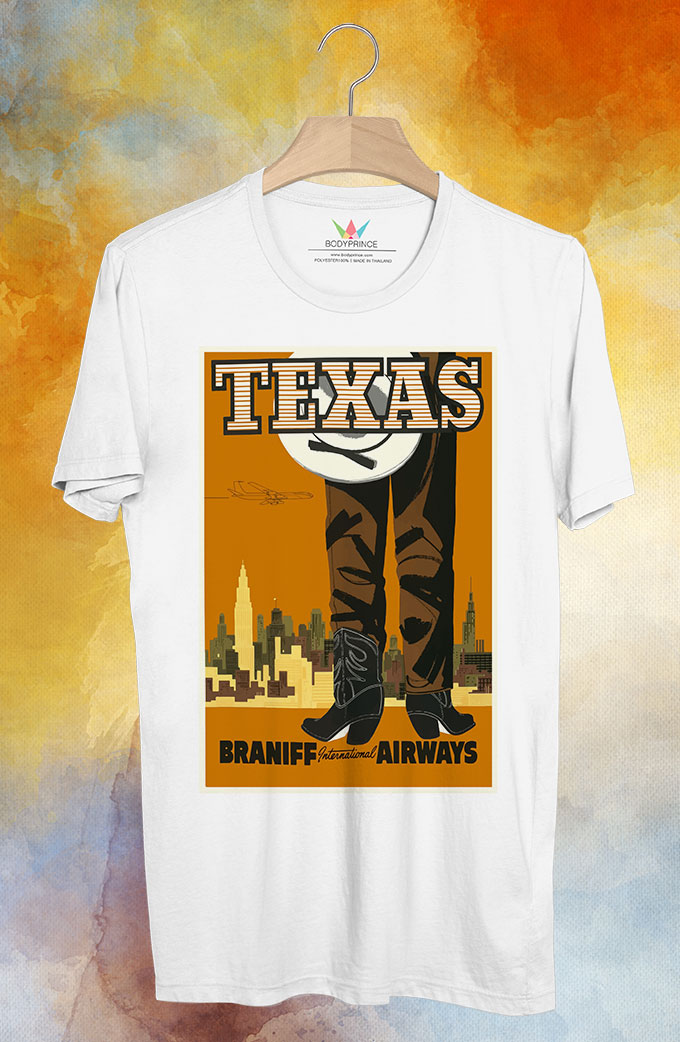 BP130 เสื้อยืด Retro City : Texas