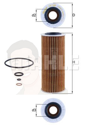 OX 368D1 กรองน้ำมันเครื่อง (BMW M47 N47 ดเีซล / 3 (E90) 5 (E60) 7 (E65 E66)