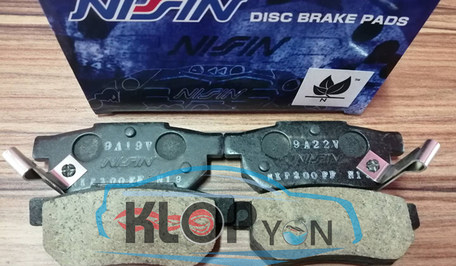 6.ผ้าเบรก(Nissin นิชชิน) แท้ติดรถยนต์ Honda CIVIC'94-96,CIVIC'96 VTEC, CITY'03,'07,JAZZ GD,GE, DC2 (เบรก-หลัง) รหัสสินค้า NPO108W