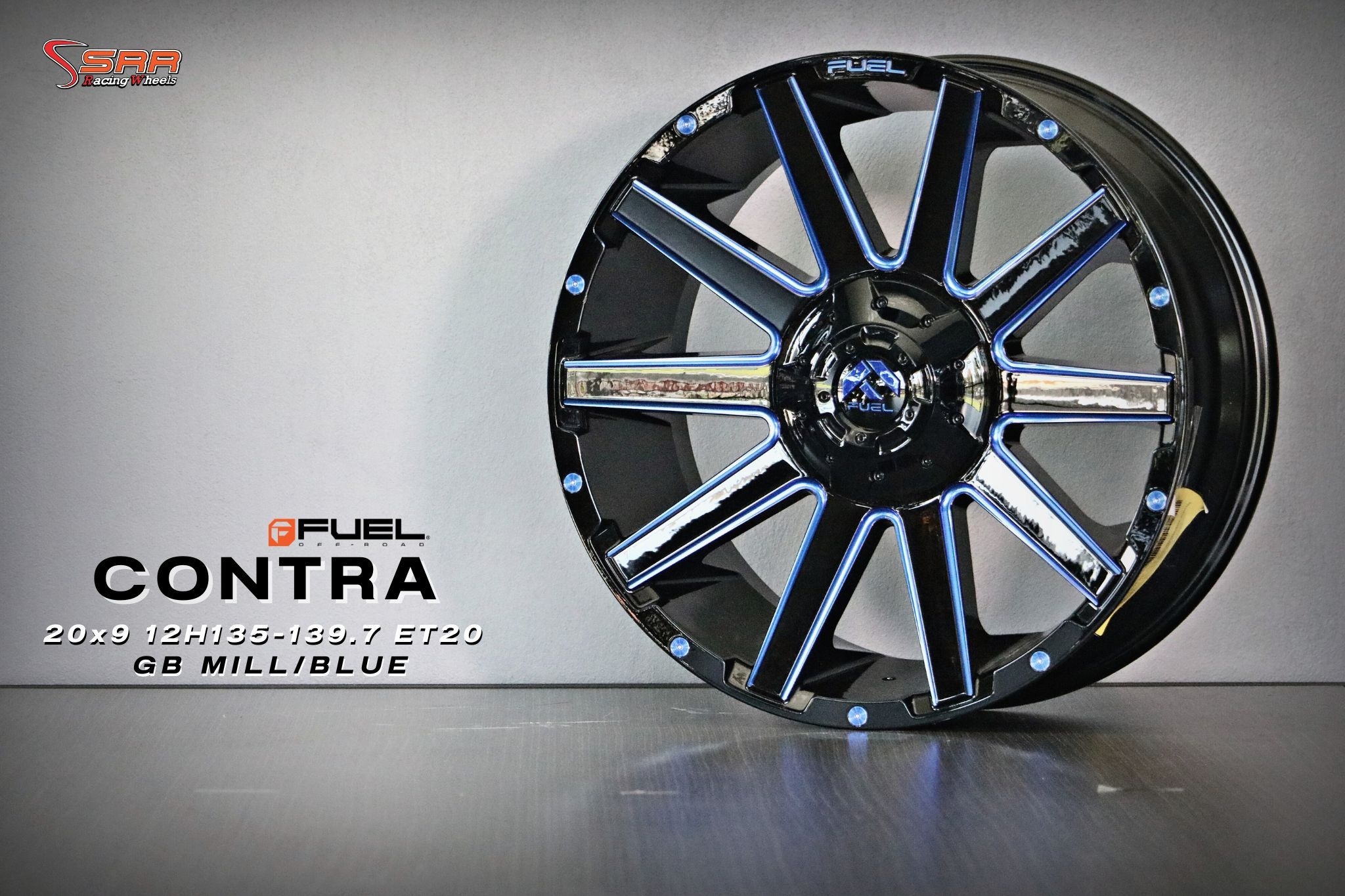 FUEL CONTRA ขอบ20 6H135/139.7 ET20 GB MILL/BLUE
