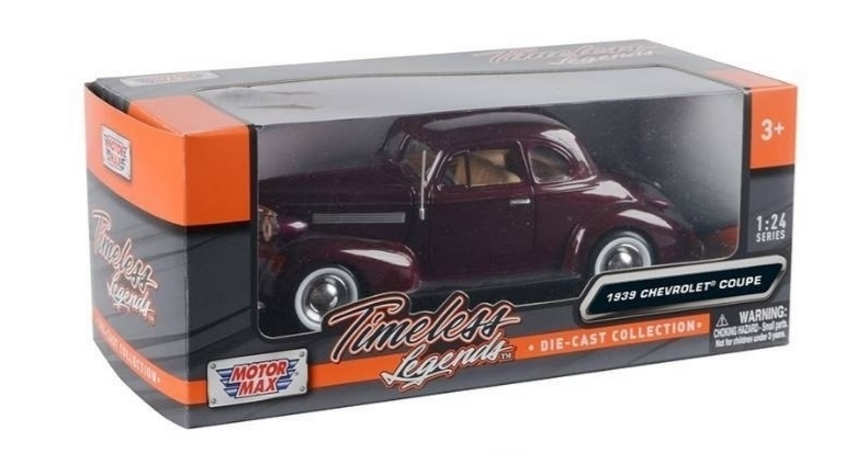 1939 Chevrolet Coupe 1:24 โมเดลรถเหล็ก (ปลีก-ส่ง)