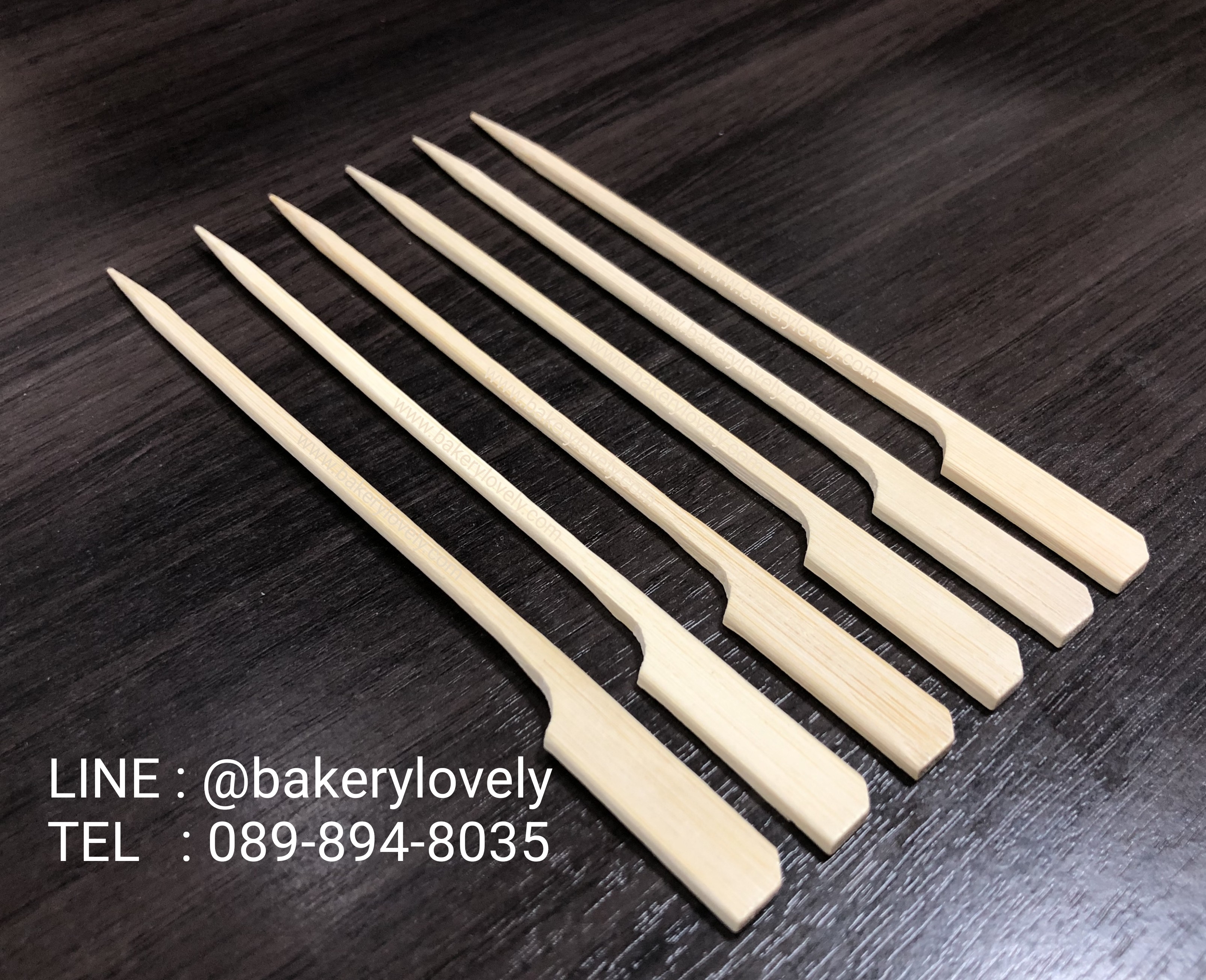 ไม้เสียบหัวธง เกรด A ยาว 15 cm กลม