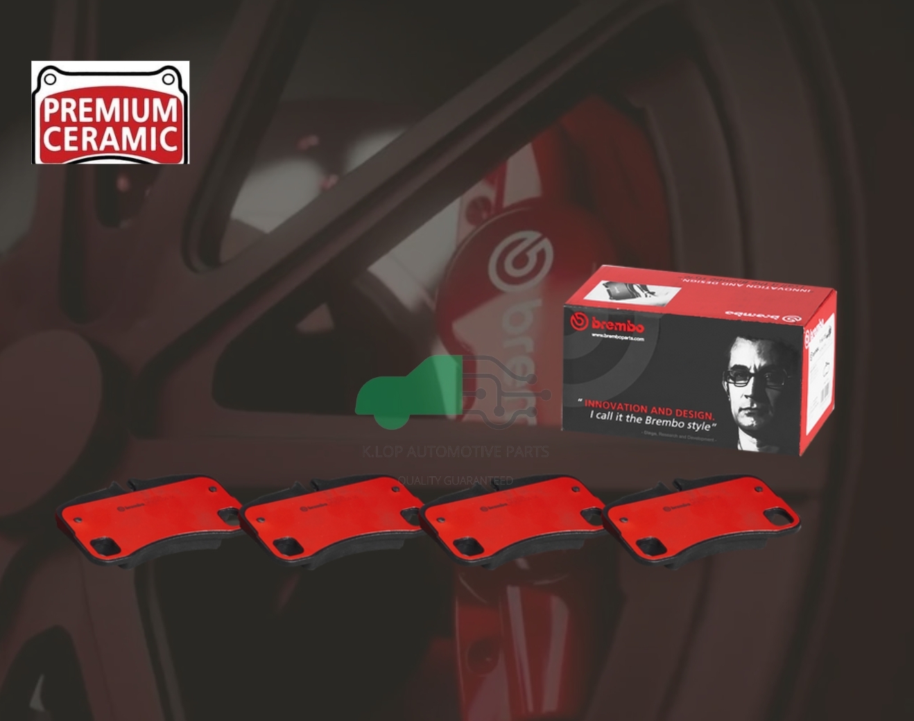 P65 022N ผ้าเบรกหลัง (แท้ BREMBO รุ่น Ceramic) PORSCHE 911 Turbo 3.6/3.8 (997) 06-12
