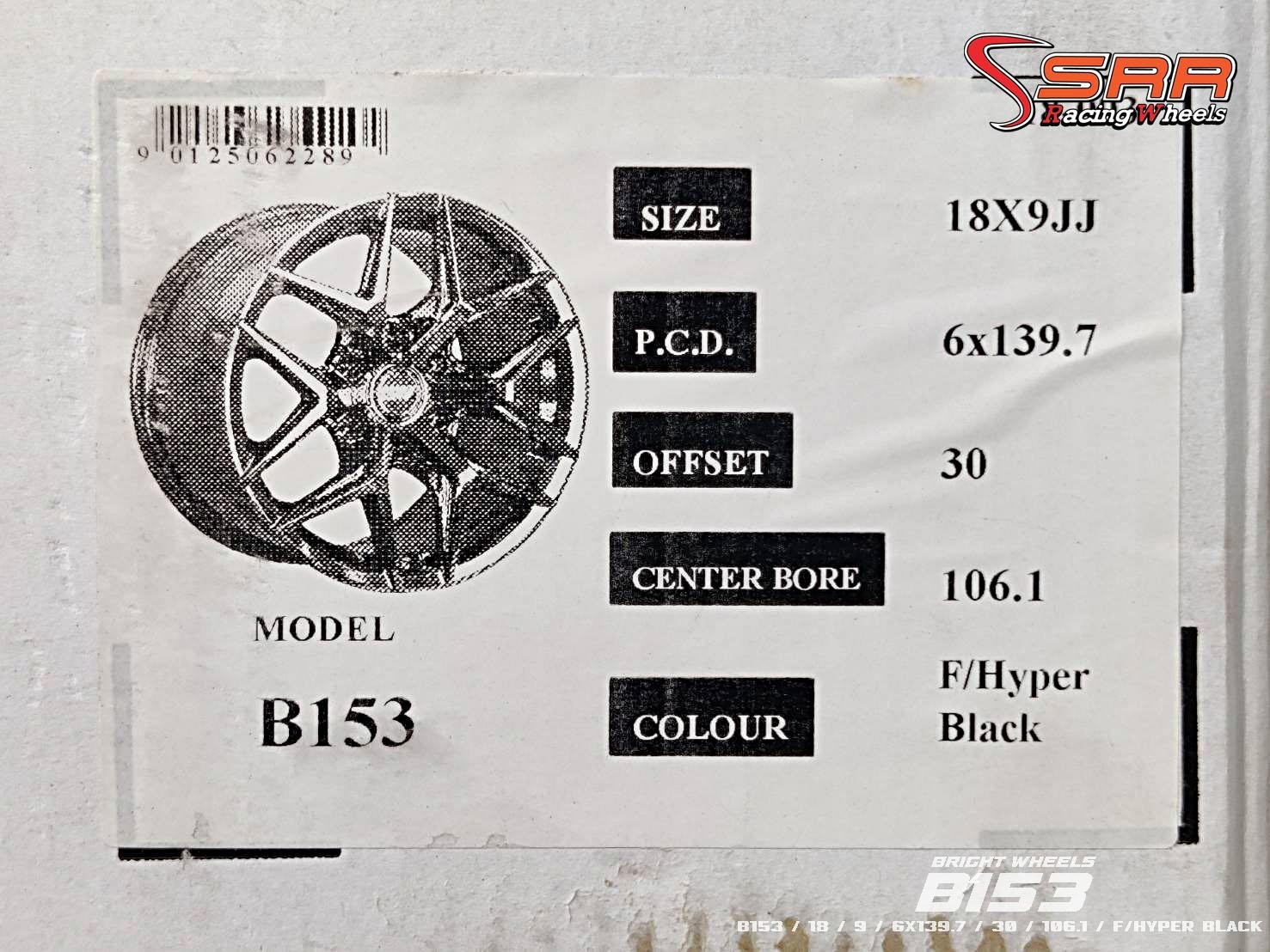 BW B153 ขอบ18 6x139.7 ET30 F/HYPER BLACK ราคาพิเศษ