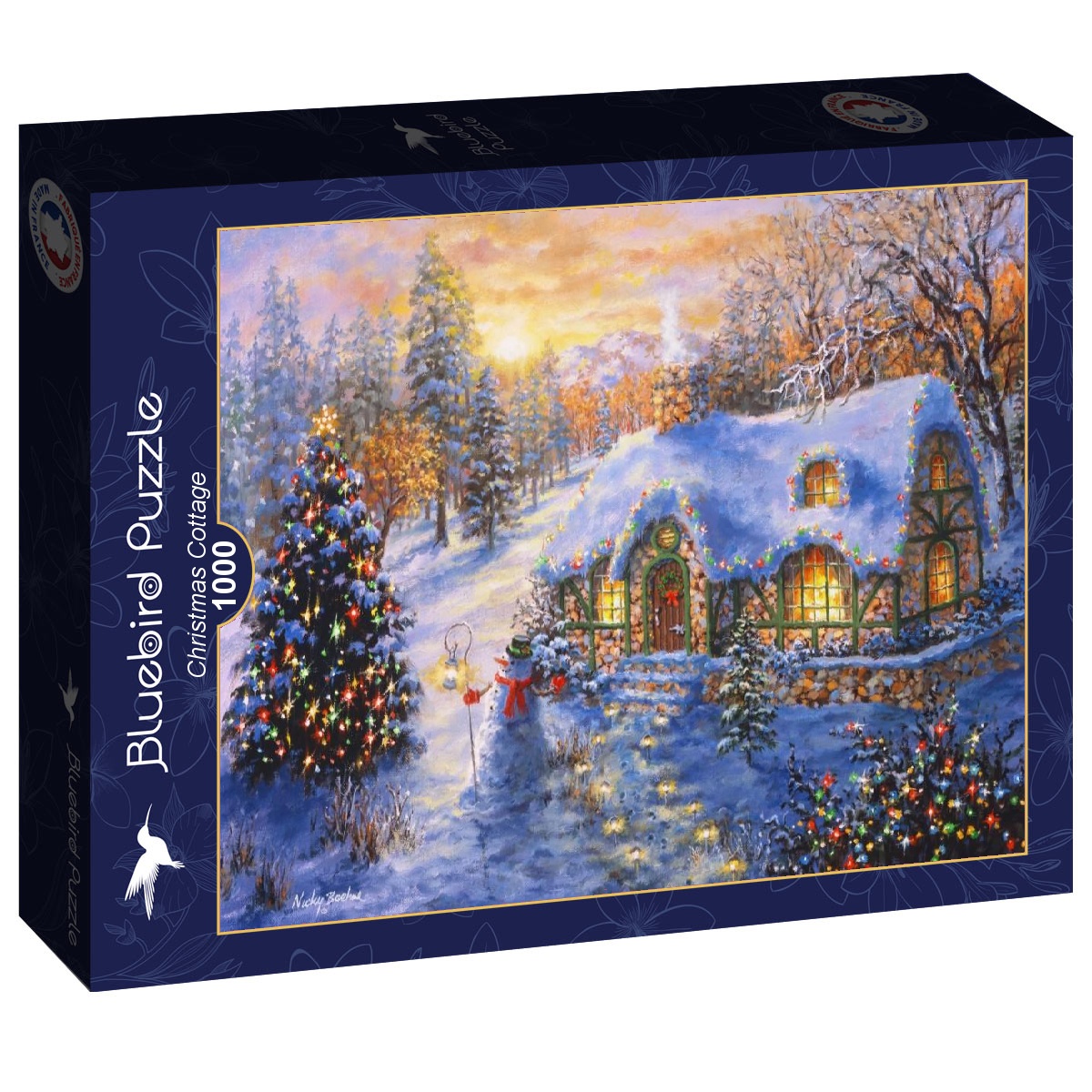 Bluebird Puzzle - Christmas Cottage by Nicky Boehme 1000 pcs.
